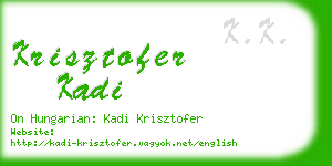 krisztofer kadi business card